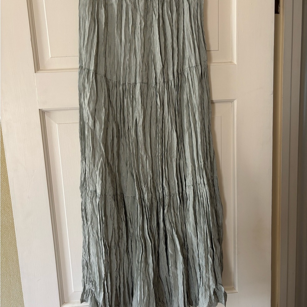 Karen Kane Elegant Green and white Maxi Skirt size 12 EUC - Picture 4 of 6